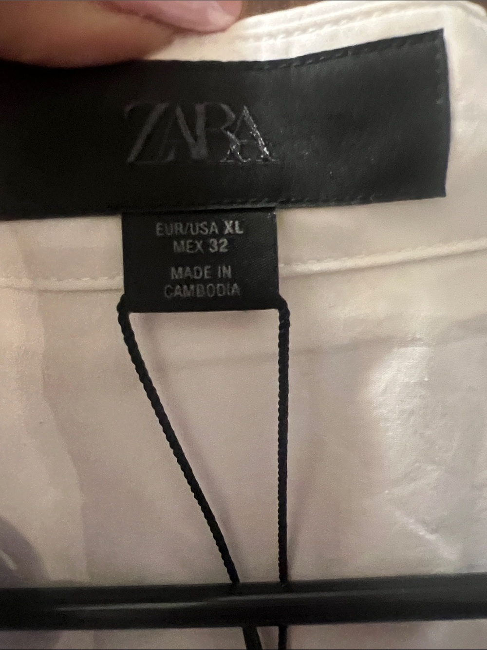 Zara NWT Color block Dress Shirt with Blue Pinstripes - XL - Picture 4 of 9